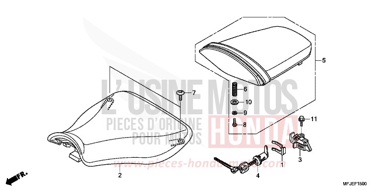 SEAT for CBR600RR ABS GRAPHITE BLACK (NHB01) from 2012